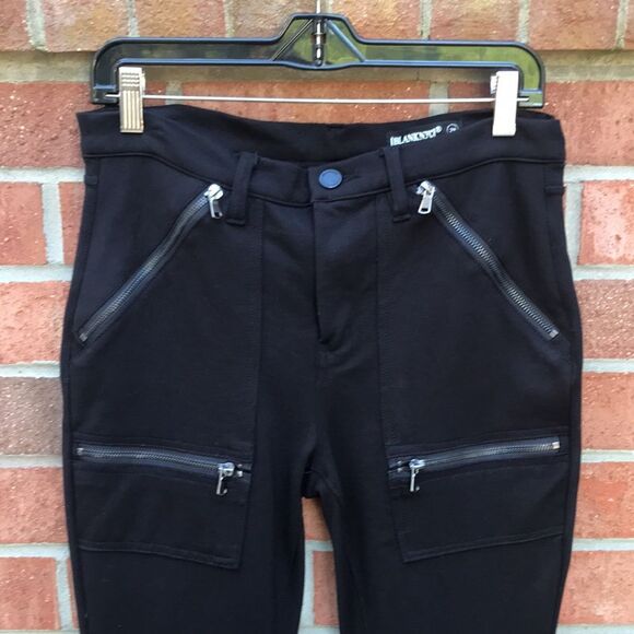 Blank NYC Pants - Blank NYC Zipper Moto Knit Jeggings Pants Black sz 29